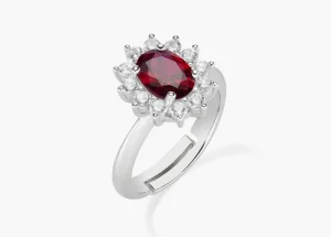 Sale Anello Adattabile Royal Lady Zircone Rubino | ANLDGBBR2 Donna Gioielli Moda Donna