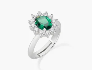 Online Anello Adattabile Royal Lady Zircone Verde | ANLDGBBVE2 Donna Gioielli Moda Donna