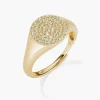 Hot Anello Chevalier Regolabile Dorato Con Zirconi Bianchi | RCHGBZ1 Donna Gioielli Moda Donna