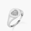 Outlet Anello Chevalier Regolabile Con Cuore Zirconato | RCHHBBZ1 Donna Gioielli Moda Donna