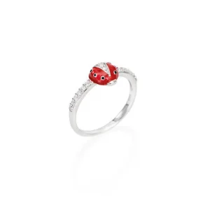 Sale Anello Coccinella In Argento E Zirconi Gioielli | RLABSRZ-18 Donna Gioielli Moda Donna