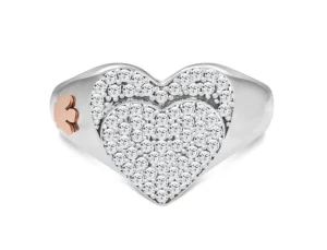 Outlet Anello Con Doppio Cuore Roberto Giannotti | GIA438 Donna Gioielli Moda Donna
