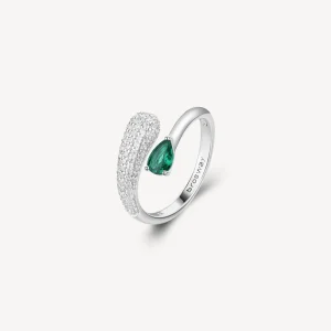 Online Anello Con Zirconi Bianchi E Life Green Gioielli Fancy | FLG124 Donna Gioielli Moda Donna