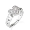 Hot Anello Cuore Con Pavè Di Zirconi Bianchi | ANCUCABBZ2 Donna Gioielli Moda Donna