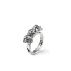 Clearance Anello Donna Collezione Rose Argento Con Tre Rose E Brillanti Mariacristinasterling | G3847/14 Donna Gioielli Moda Donna