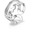 Hot Anello Donna In Accaio Gioielli Script (18) |  BRP33C Donna Gioielli Moda Donna