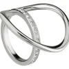Discount Anello Donna In Acciaio E Cristalli Gioielli Mezzanotte | TJ1901 Donna Gioielli Moda Donna