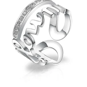 Sale Anello Donna In Acciaio Gioeilli Script (14) | BRP33B Donna Gioielli Moda Donna