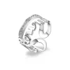 Clearance Anello Donna In Acciaio Gioielli   Script (10) | BRP33A. Donna Gioielli Moda Donna