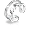 New Anello Donna In Acciaio Gioielli Script (10) | BRP31A Donna Gioielli Moda Donna