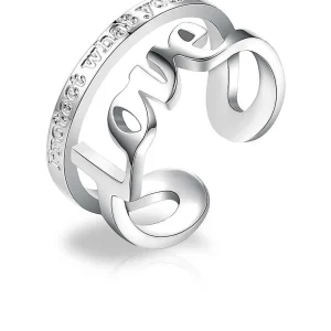 New Anello Donna In Acciaio Gioielli Script (10) | BRP31A Donna Gioielli Moda Donna
