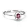 Discount Anello Donna In Oro Bianco Diamanti E Rubino Gioielli E Delucchi | AA 031150 RB Donna Gioielli Donna