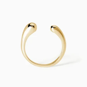 New Anello Dorato Aperto In Argento Gioielli | 523439 Donna Gioielli Moda Donna