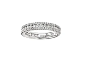 Clearance Anello Fedina In Oro Bianco E Diamanti Gioielli | R10MZ845/D Donna Gioielli Donna