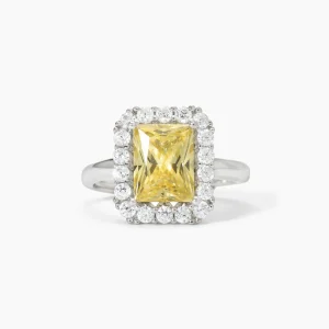 New Anello In Argento Con Zircone Lemon Gioielli | 523366 Donna Gioielli Moda Donna