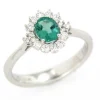 Hot Anello In Oro Bianco Con Smeraldo E Brillantini | R79CC051/SM040-14 Donna Gioielli Donna