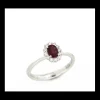 Online Anello In Oro Bianco Con Rubino E Brillantini | R79CC002/RB030-14 Donna Gioielli Donna