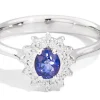 Outlet Anello In Oro Bianco Diamanti E Zaffiro Gioielli Camelia | R77CC001/ZB16 Donna Gioielli Donna