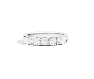 Fashion Anello In Oro Bianco E Diamanti 5 Pietre Gioielli Mariateresa | R30MZ265/015-13 Donna Gioielli Donna