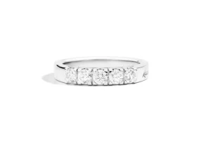 Sale Anello In Oro Bianco E Diamanti 5 Pietre Gioielli Mariateresa | R30MZ265/035-14 Donna Gioielli Donna