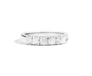 Clearance Anello In Oro Bianco E Diamanti 5 Pietre Gioielli Mariateresa | R30MZ265/055-14 Donna Gioielli Donna