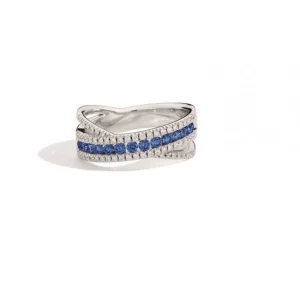 Hot Anello Recarlo Decò in Oro Bianco Diamanti e Zaffiri R10FM001/ZB Donna Gioielli Donna