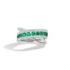 Sale Anello Recarlo Decò in Oro Bianco Diamanti e Smeraldi | R10FM001/SM Donna Gioielli Donna