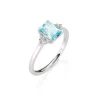 New Anello regolabile Princess Con Zirconi Acqua Marina E Bianchi | RBABBACZ2 Donna Gioielli Moda Donna