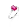Hot Anello regolabile Princess Con Zirconi Rubino E Bianchi | RBABBRZ2 Donna Gioielli Moda Donna