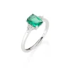 Hot Anello regolabile Princess Con Zirconi Verdi E Bianchi | RBABBVZ3 Donna Gioielli Moda Donna