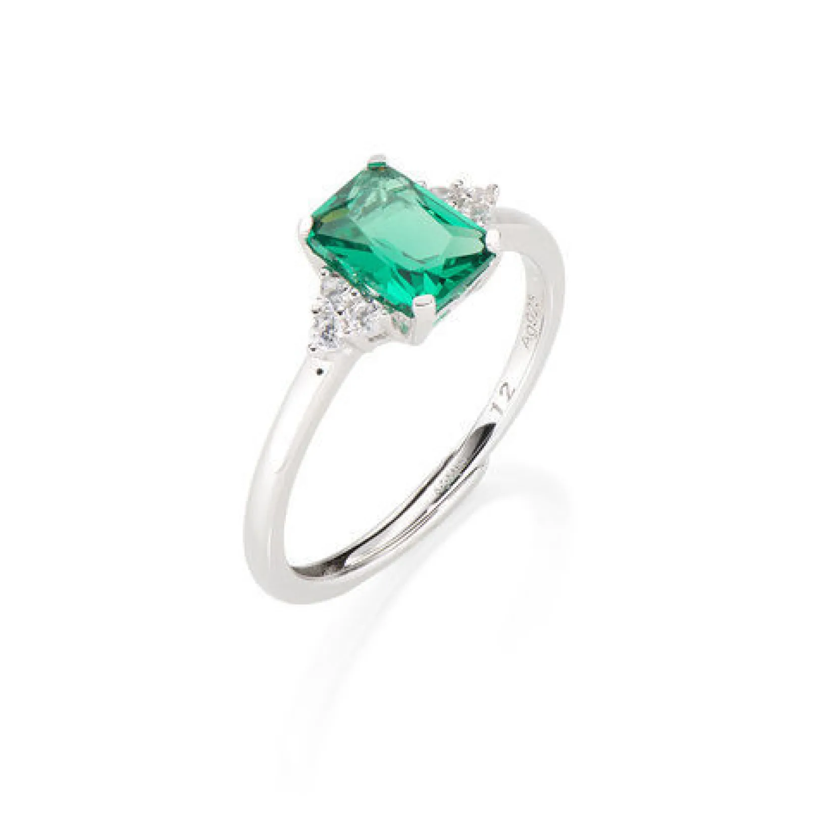 anello_regolabile_princes_0-4.webp Hot Anello regolabile Princess Con Zirconi Verdi E Bianchi | RBABBVZ3 Donna Gioielli Moda Donna