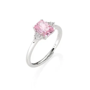 New Anello regolabile Princess Con Zirconi Rosa E Bianchi | RBABBROZ2 Donna Gioielli Moda Donna