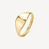 Best Anello Sigillo In Acciaio Dorato Essential | BNL120 Donna Gioielli Moda Donna