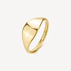 Best Anello Sigillo In Acciaio Dorato Essential | BNL120 Donna Gioielli Moda Donna