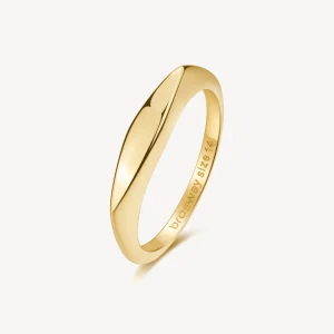 Best Anello Sigillo In Acciaio Dorato Essential | BNL122 Donna Gioielli Moda Donna