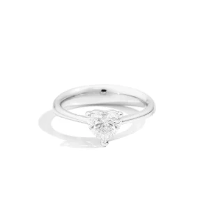 Best Anello Solitario In Oro Bianco E Diamante Naturale Anniversary Love | R67SO012/031-15 Donna Gioielli Donna