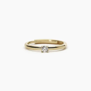 Hot Anello Solitario Placcato Oro Gioielli | 523234 Donna Gioielli Moda Donna