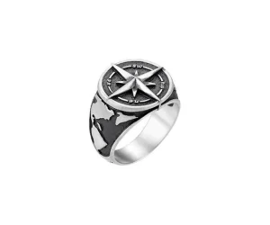 Online Anello Uomo Rosa Dei Venti in Argento Gioielli Vintage | EXA186 Uomo Gioielli Moda Uomo