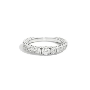Outlet Anello Veretta In Oro Bianco E Diamanti Gioielli Anniversary | R01MS747/080-14 Donna Gioielli Donna
