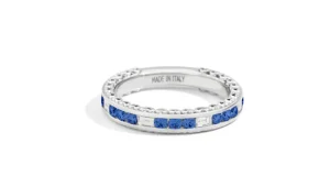 New Anello Veretta In Oro Bianco Diamanti E Zaffiri Gioielli Anniversary | R01GD013/ZB Donna Gioielli Donna