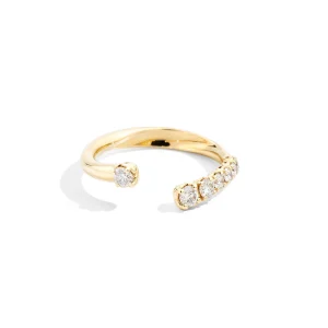 Clearance Anello Veretta In Oro Giallo E Diamanti Naturali Anniversary | R01FN007/G044 Donna Gioielli Donna