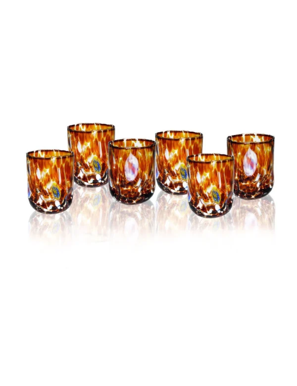 Outlet Pavone Ambra Set 6 Pezzi In Vetro Brandani | 51374 Speciale Vetro