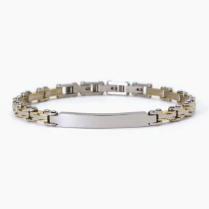 Hot Bracciale Acciaio E Pvd Gioielli | 232363 Uomo Gioielli Moda Uomo