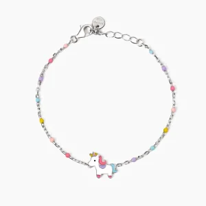 Online Bracciale Bambina Con Unicorno Smaltato Gioielli | 533933 Gioielli Moda Bimbi