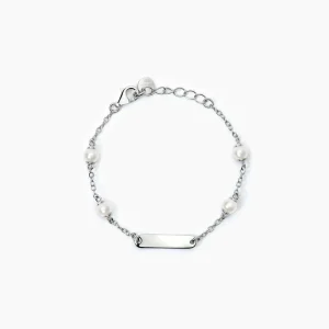 Best Bracciale Bambina Personalizzabile Con Perle Gioielli Mabina | 533784 Gioielli Moda Bimbi