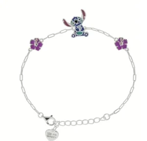 Online Bracciale Bambina Stitch E Fiori Gioielli | BS00095SL-65.CS Gioielli Moda Bimbi