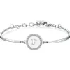 New Bracciale Chakra Iniziale F: Razionalità, Responsabilità, Devozione | BHK129 Donna Gioielli Moda Donna