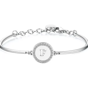 New Bracciale Chakra Iniziale F: Razionalità, Responsabilità, Devozione | BHK129 Donna Gioielli Moda Donna