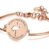Online Bracciale Chakra Pvd Oro Rosa Con Fenicottero | BHK87 Donna Gioielli Moda Donna