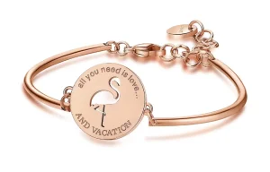 Online Bracciale Chakra Pvd Oro Rosa Con Fenicottero | BHK87 Donna Gioielli Moda Donna